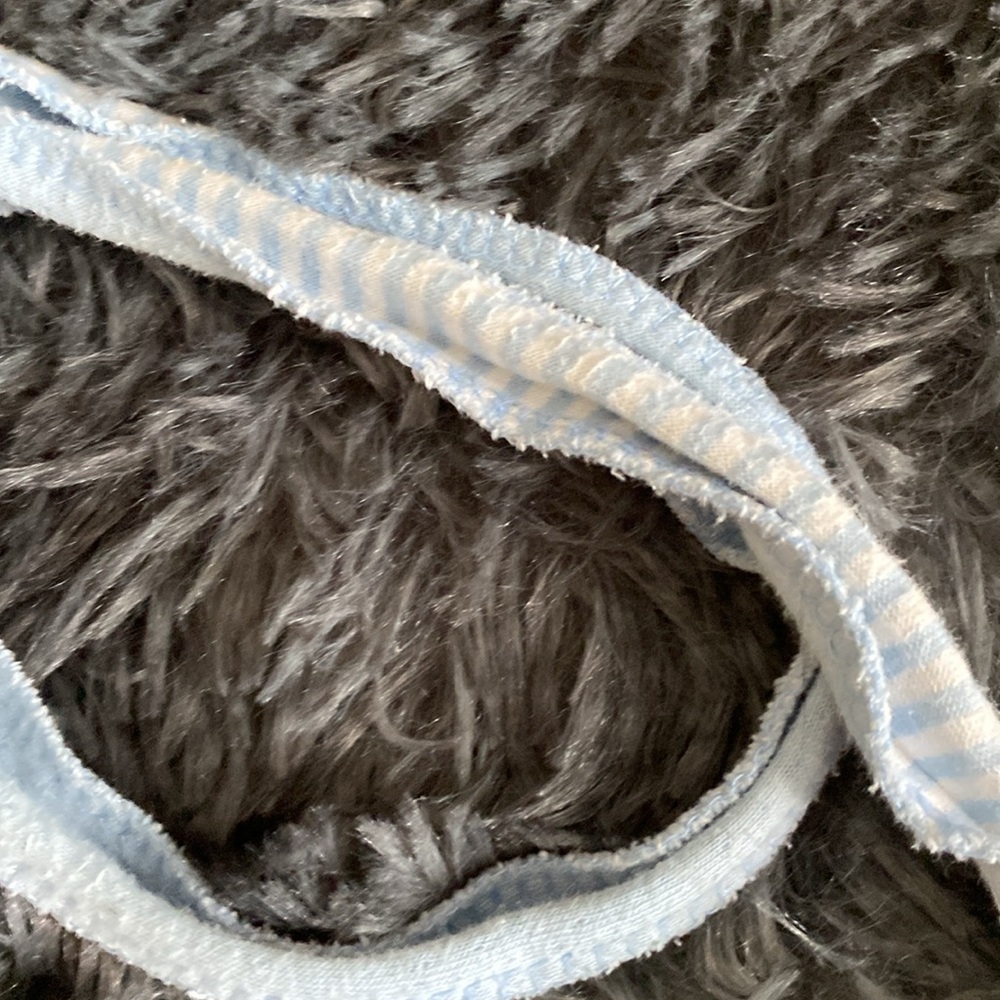 Baby blue and white striped strap belt - Picture 8 of 13